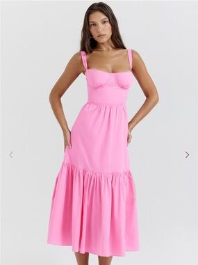 teia forest draped corset midi dress Clothing : Midi Dresses : 'Teia' Forest Draped Corset Midi Dress